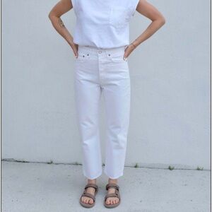 Agolde 90s Crop Mid Rise Size 24, Colour Salt. NWT